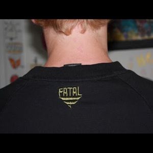 FATAL BLACK AND CAMO SWEATER